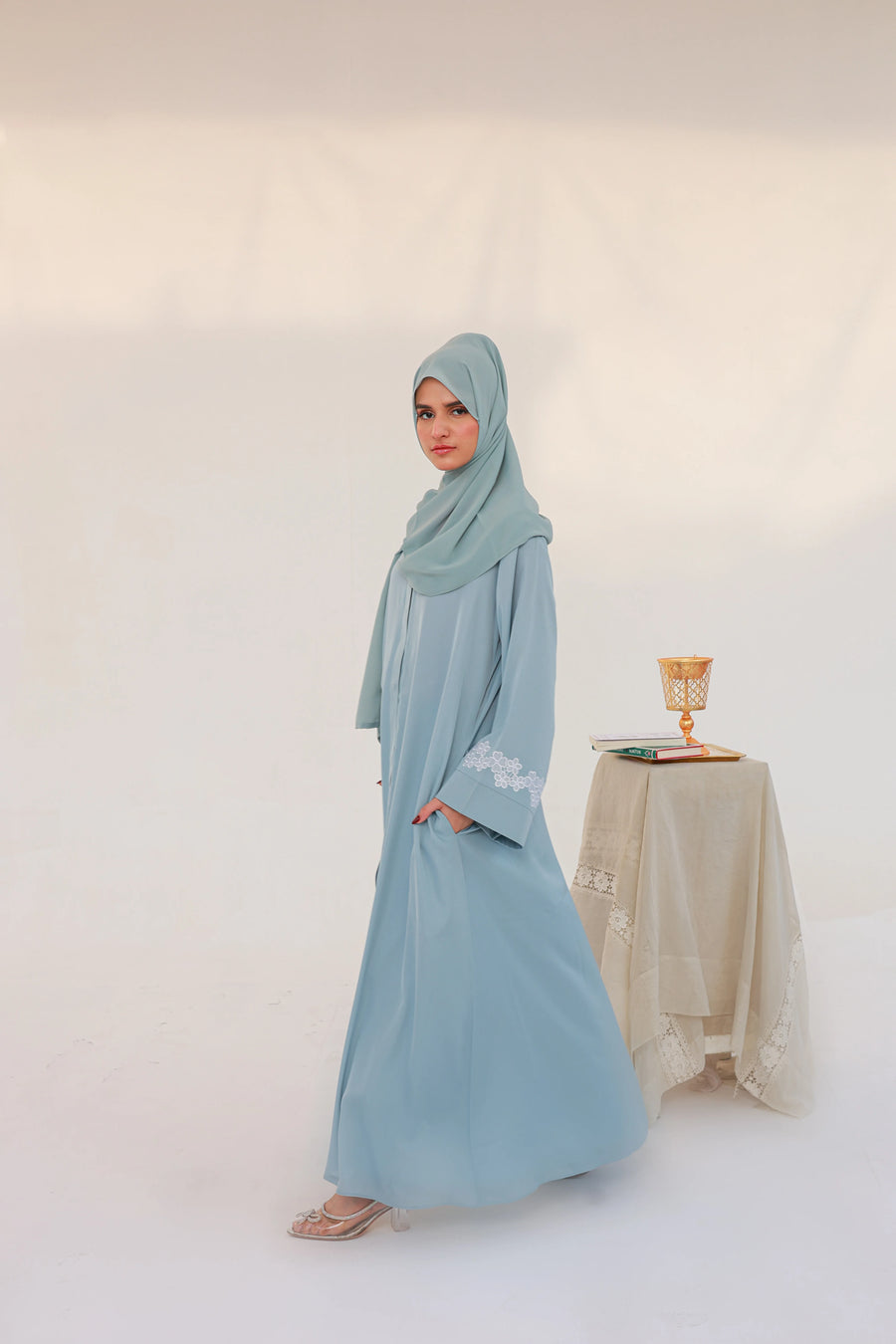 Zeenah Abaya - Sky Blue