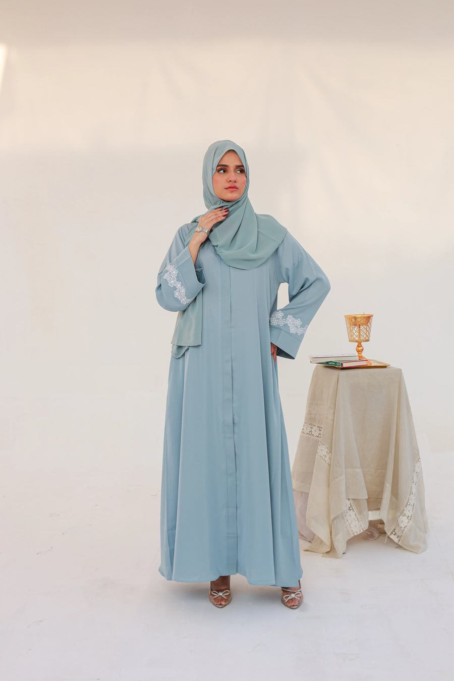 Zeenah Abaya - Sky Blue
