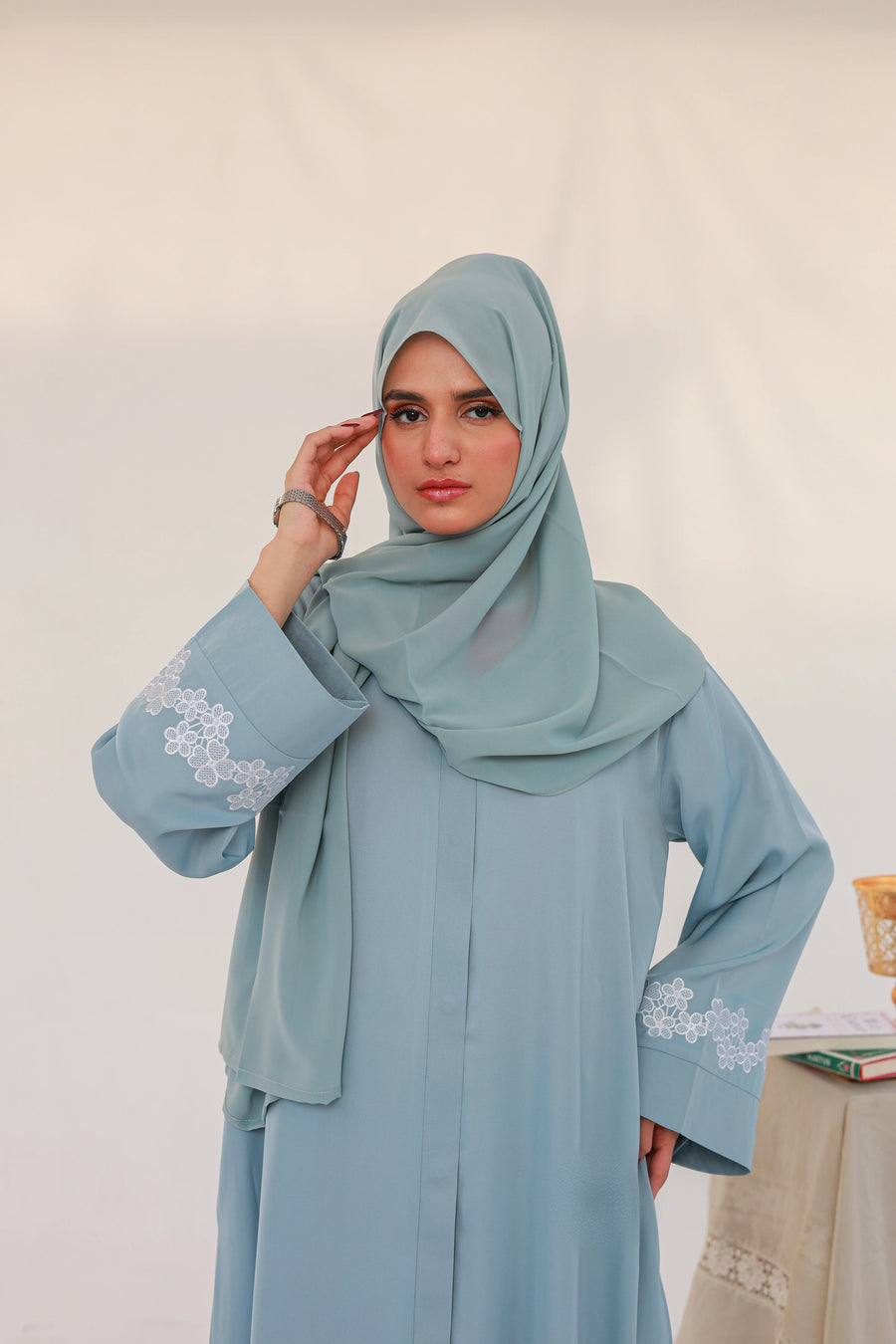 Zeenah Abaya - Sky Blue