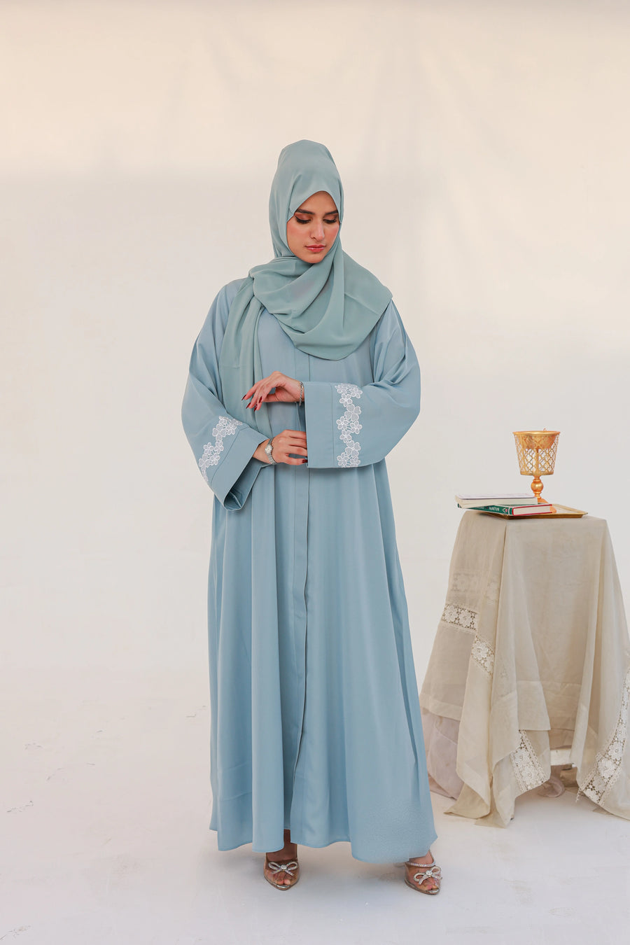 Zeenah Abaya - Sky Blue